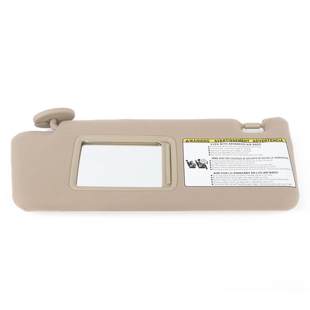 Scitoo Beige Left Driver Side Sun Visor Compatible For Toyota For Tacoma 2005-2014, Car Sun Visor Without Sunroof Without Lights