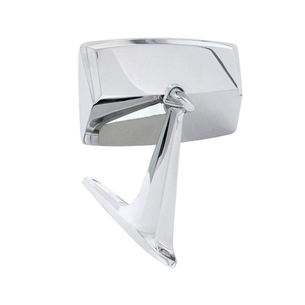 United Pacific F676802 Chrome Diecast Exterior Mirror W/Hidden Led Turn Signal For 1967-68 Ford Mustang – Flat Mirror – Left-Hand Side – One Unit