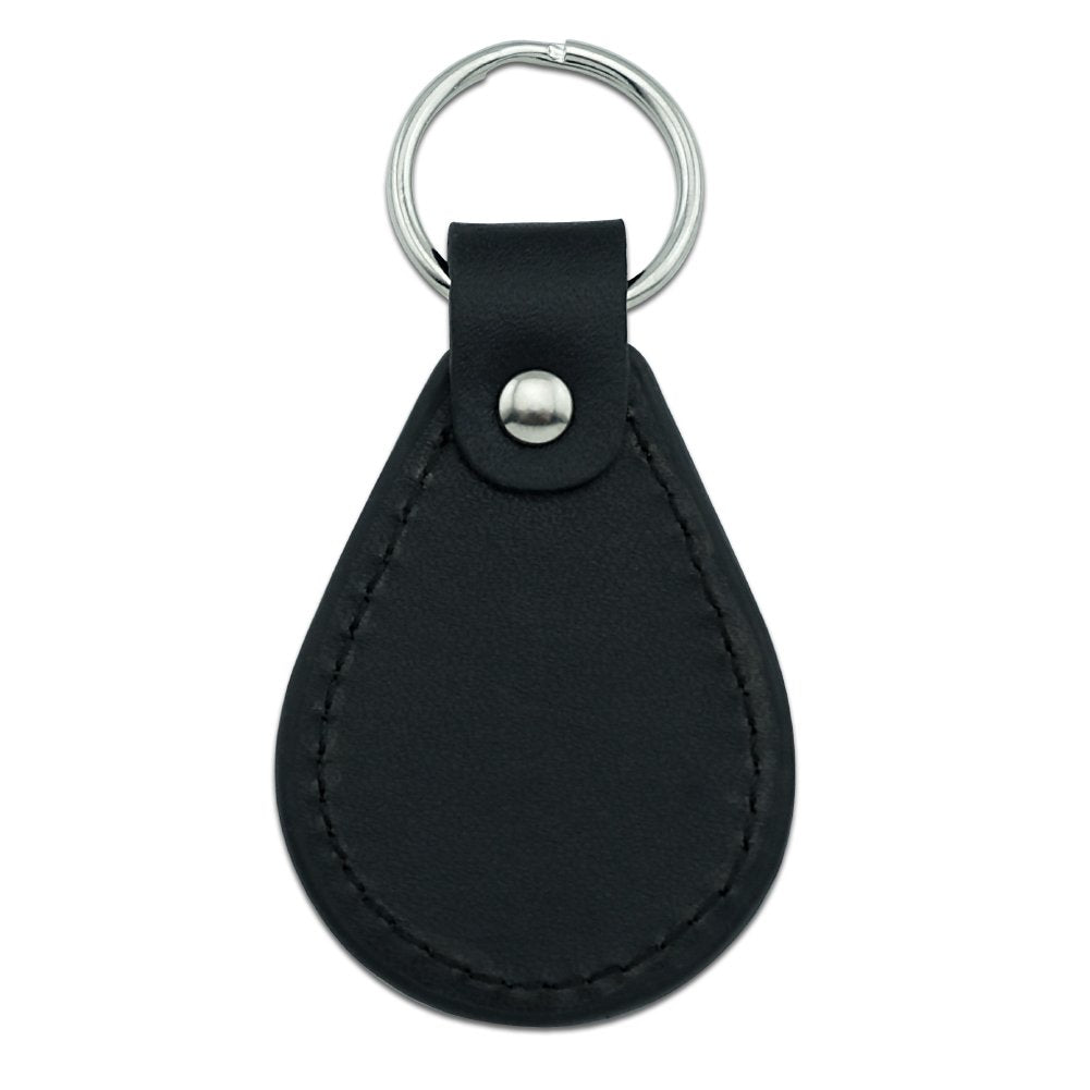 Graphics & More Black Leather Ford Mustang Logo Keychain