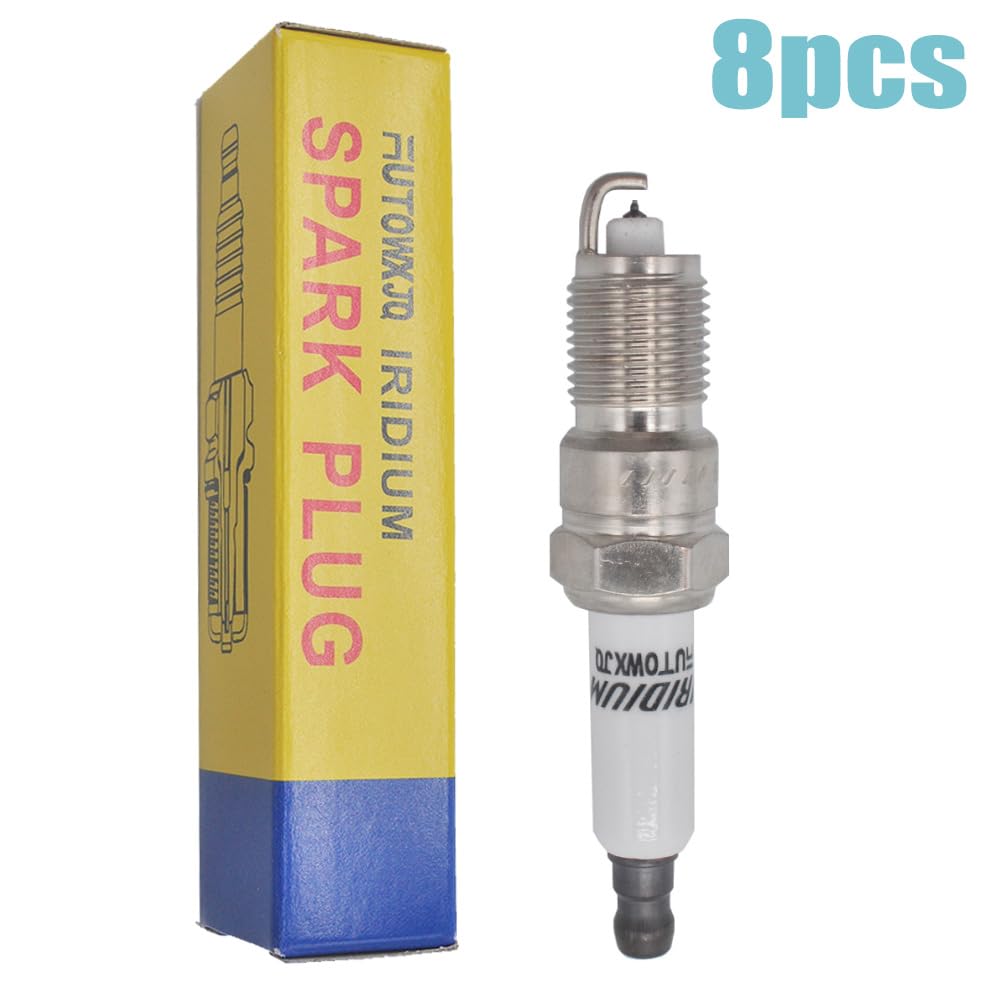 Autowxjq Iridium Spark Plug 8pcs Replace 3951 TR55 Compatible with Chevrolet Silverado 1500 GMC Cadillac Escalade Buick Ford F-1
