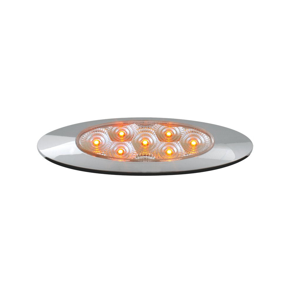 Gg Grand General 77831 Amber Ultra Thin Spyder Y2K 7-Led Marker And Clearance Sealed Light With Clear Lens