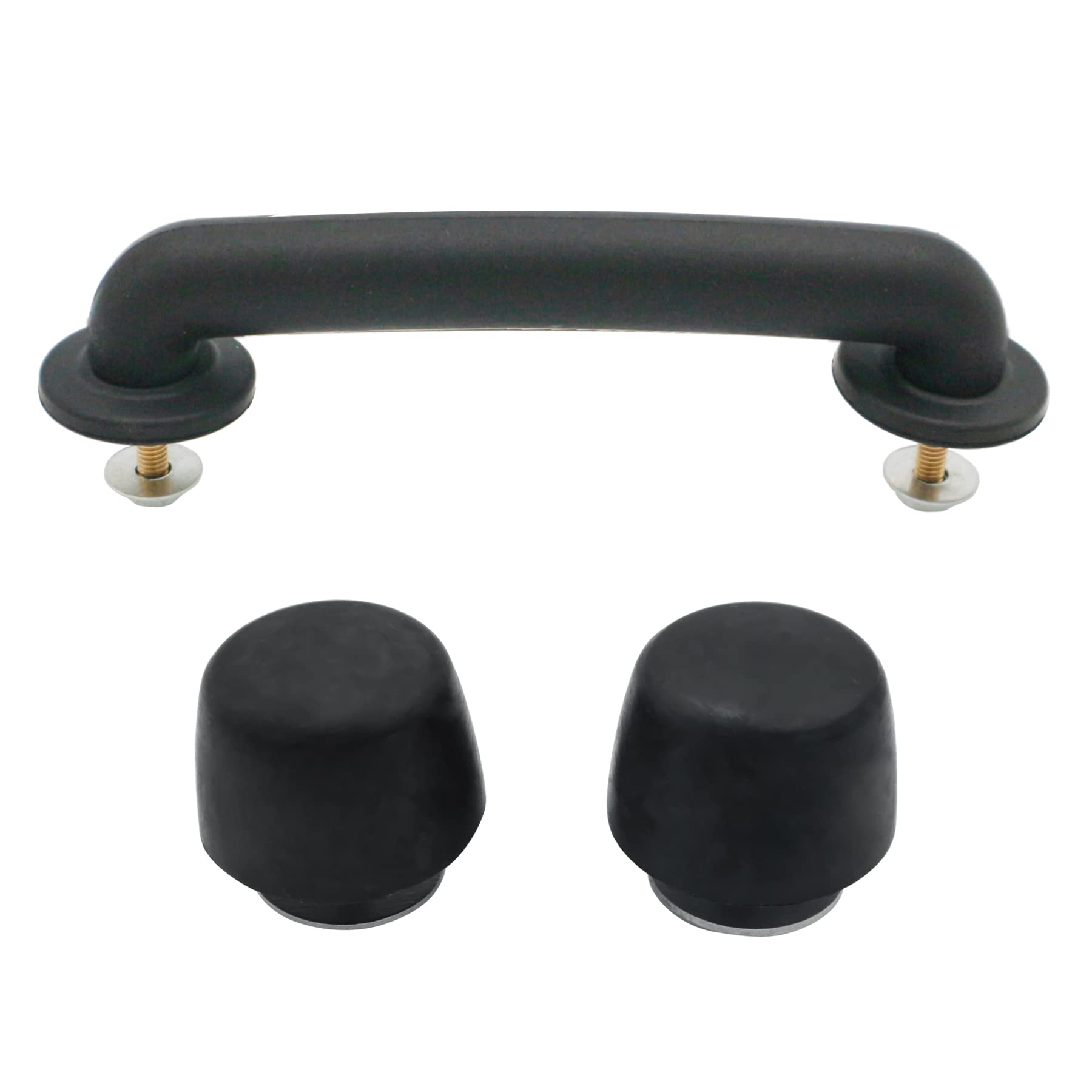 OMNDYEHA Front Windshield Hold Down Bracket, Rubber Bumper Cushion Hood Bump Stop Fits for Jeep Wrangler 1987-2018 Hood Handle R