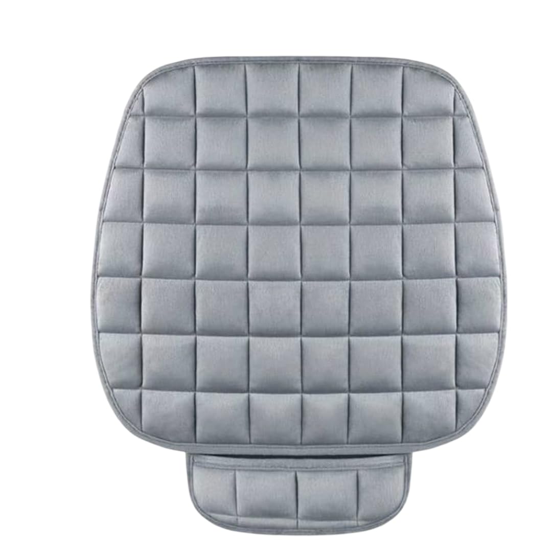 Genzoriya Quilted Car Seat Cushion with Front Storage Pocket  Breathable NonSlip Seat Protector Pad for Cars, SUVs & Trucks | 
