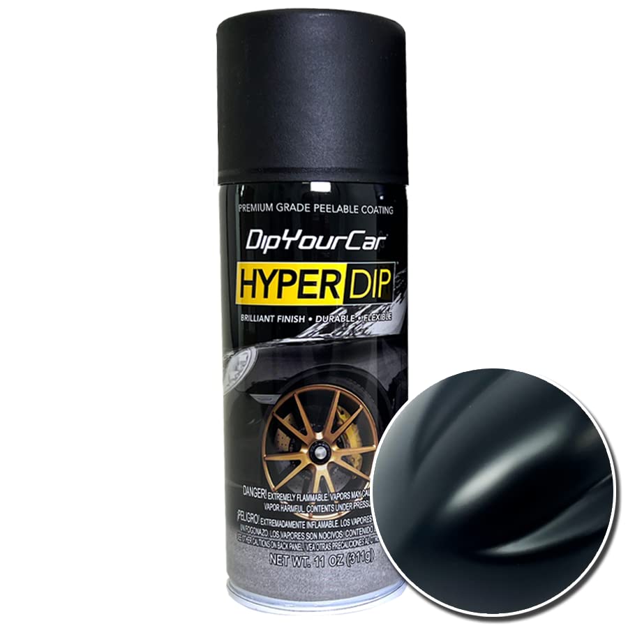 Dipyourcar.Com Hyperdip Paint - Can Of Sprayable Automotive Dip Coat - Removable Peelable Paint Protection For Cars - Shadow Bla