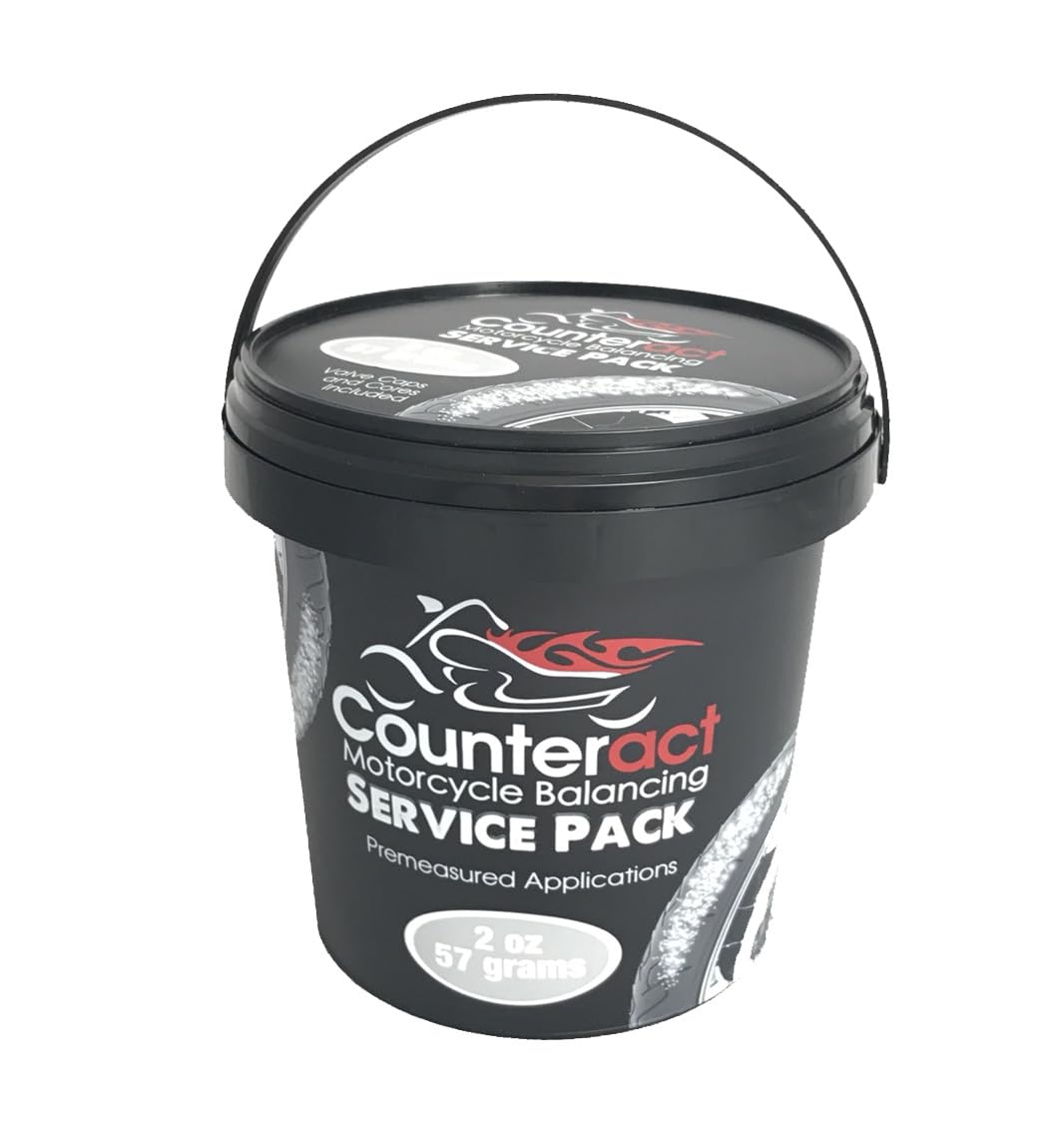 Counteract MKSP2 Motorcycle Tire/Wheel Balancing Bead Bulk Shop Service Pack Bucket - (20) 2oz Pre-measured Bead Bags, (20) Vort