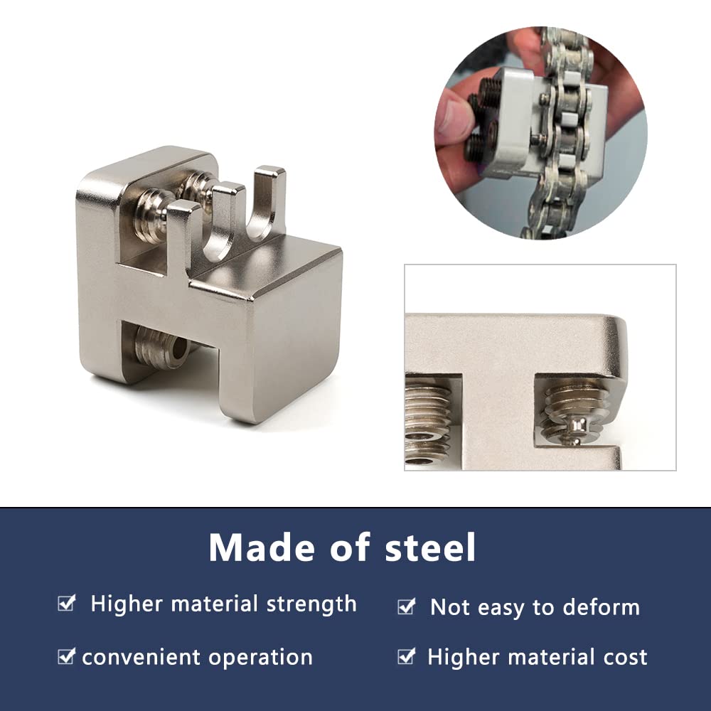 Bartoo Master Link Press Tool For 520 525 530 Bike Chain Tool Steel Motorcycle Convenient Chain Pressing Tool Alignment Tool Side Plate Motorcycle Atv Go-Kart 520 Master Link Roller Chain Tool