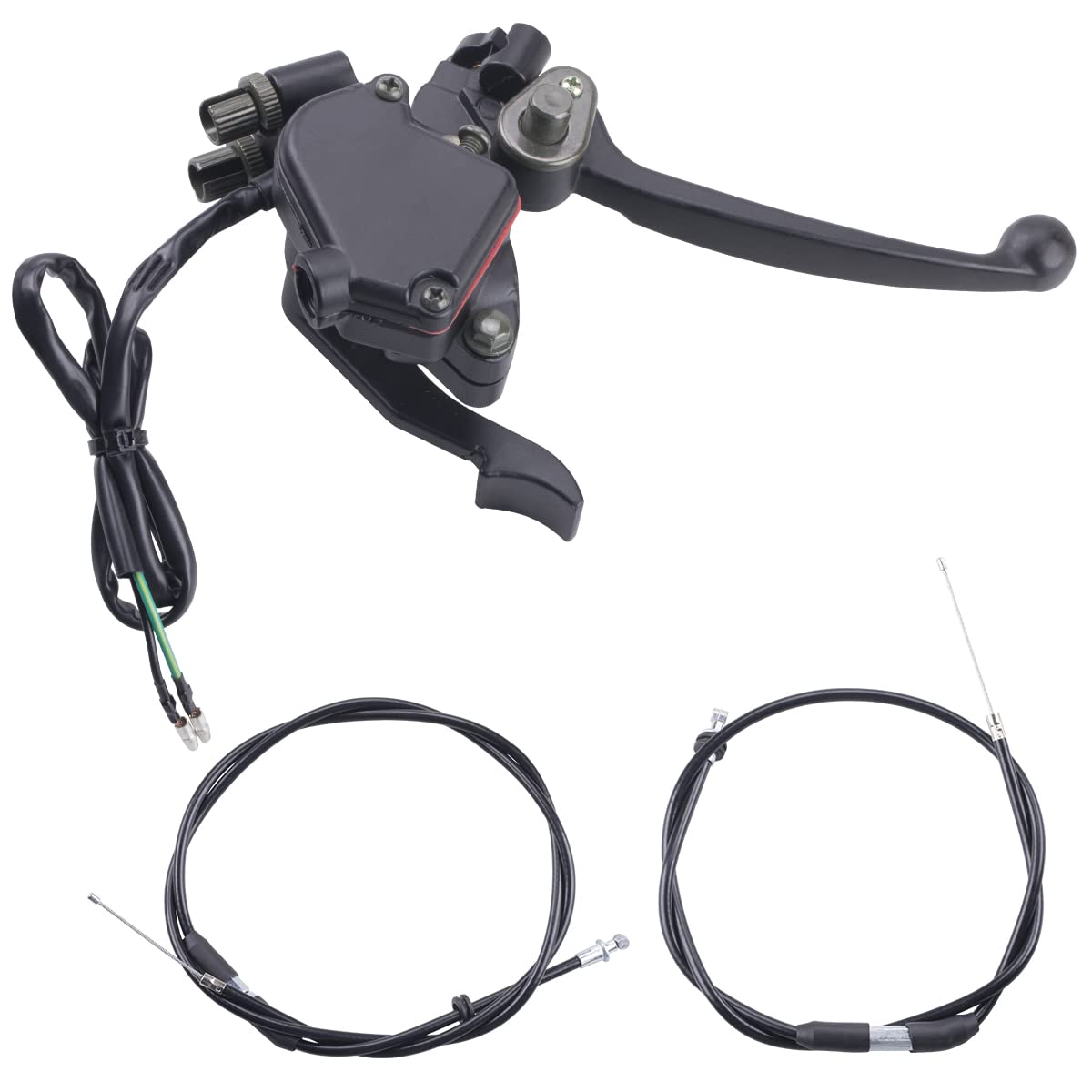 Mrelc 7/8'' Thumb Throttle With Dual Brake Lever Assy 50 & 90Cc Throttle Cable Compatible With 50Cc 90Cc 150Cc 250Cc Atv Quad Roketa Taotao Sunl Kazuma