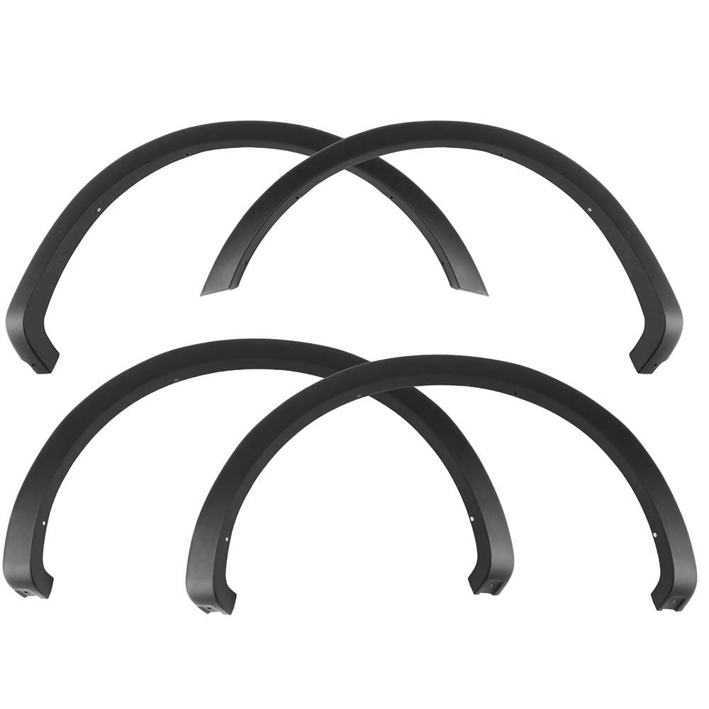 FREEMOTOR802 Compatible With 2009-2014 Ford F-150 Fender Flares OE Factory Style Unpainted Black 4Pc Set Car Wheel Arches