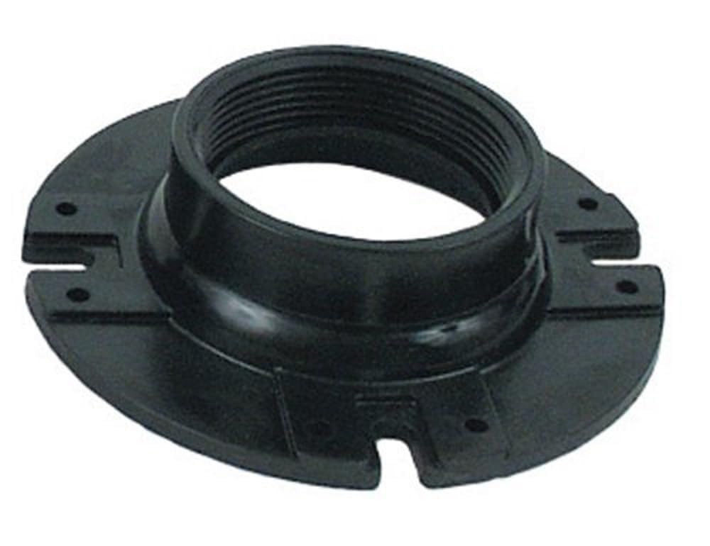 Valterra T05-0784 4'' X 3'' 1.80'' Female Threaded Floor Flange , Black