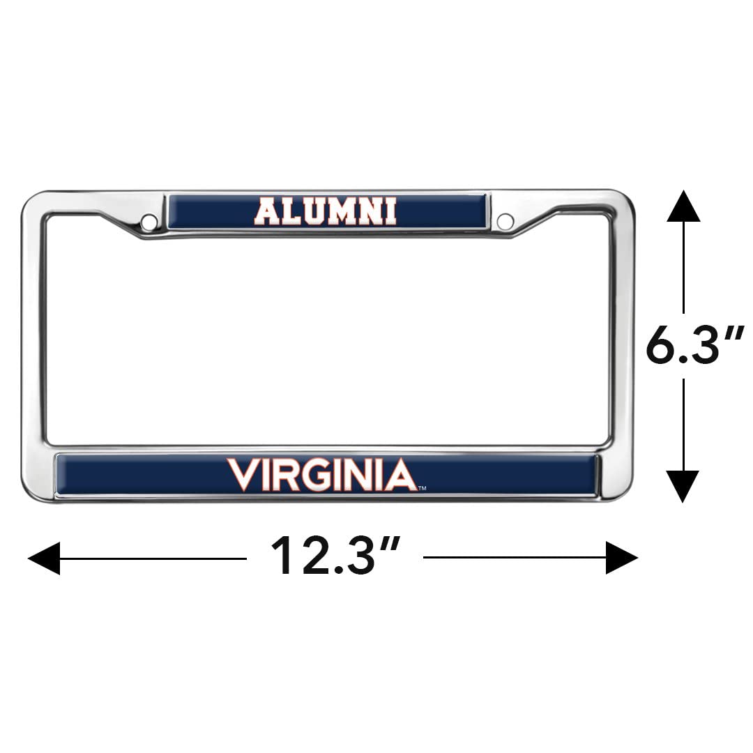 University of Virginia Alumni Logo Full Size Standard License Plate Metal Frame