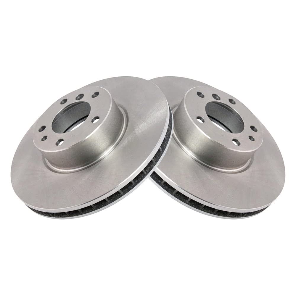 Trq Front Brake Rotors Set Vented Compatible With 1997-2000 Bmw 540I 1995-2001 740I 740Il 1993 850Ci 1994-1995 850Csi 1991-1992