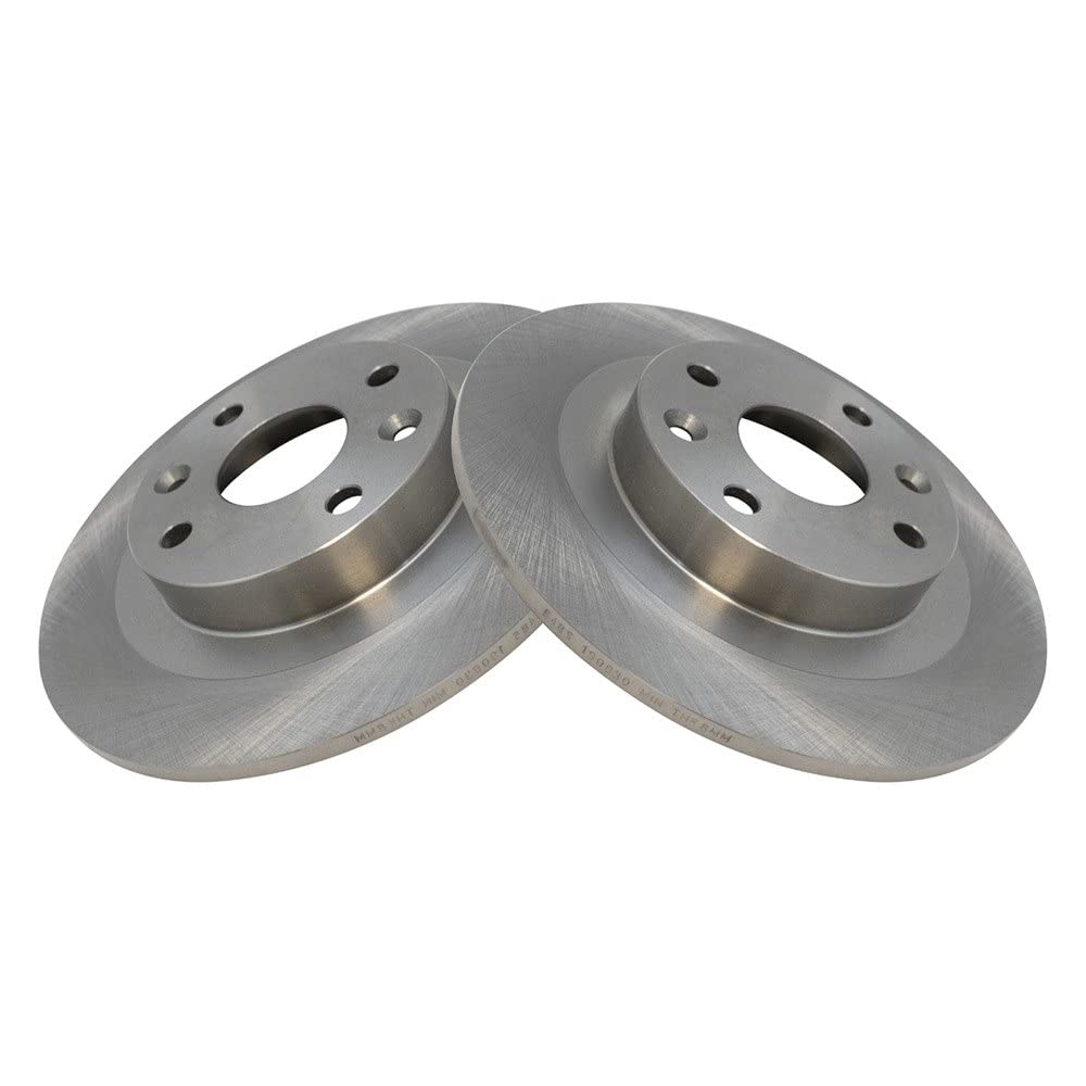 Trq Rear Brake Rotors Set Solid Compatible With 1991-2002 Ford Escort 1994-2005 Mazda Miata 1992-1995 Mx-3 1990-1998 Protege 199