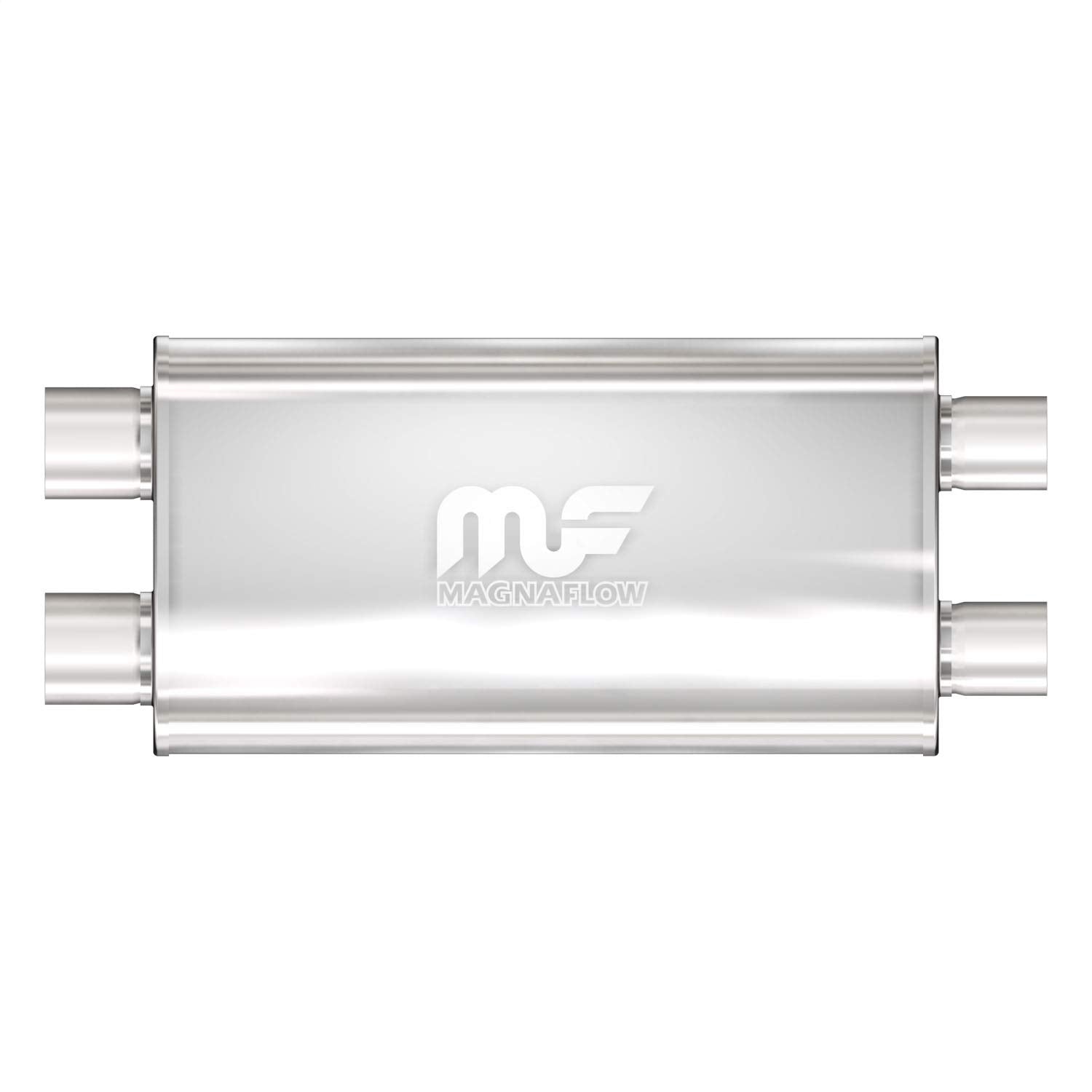 Magnaflow Performance Exhaust Muffler 12599: 3/3 Inlet/Outlet, 5X11X22 Oval, Stainless Steel, Satin Finish