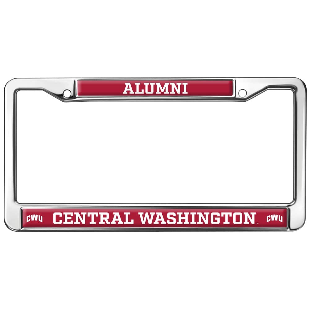 Central Washington Alumni Logo Full Size Standard License Plate Metal Frame
