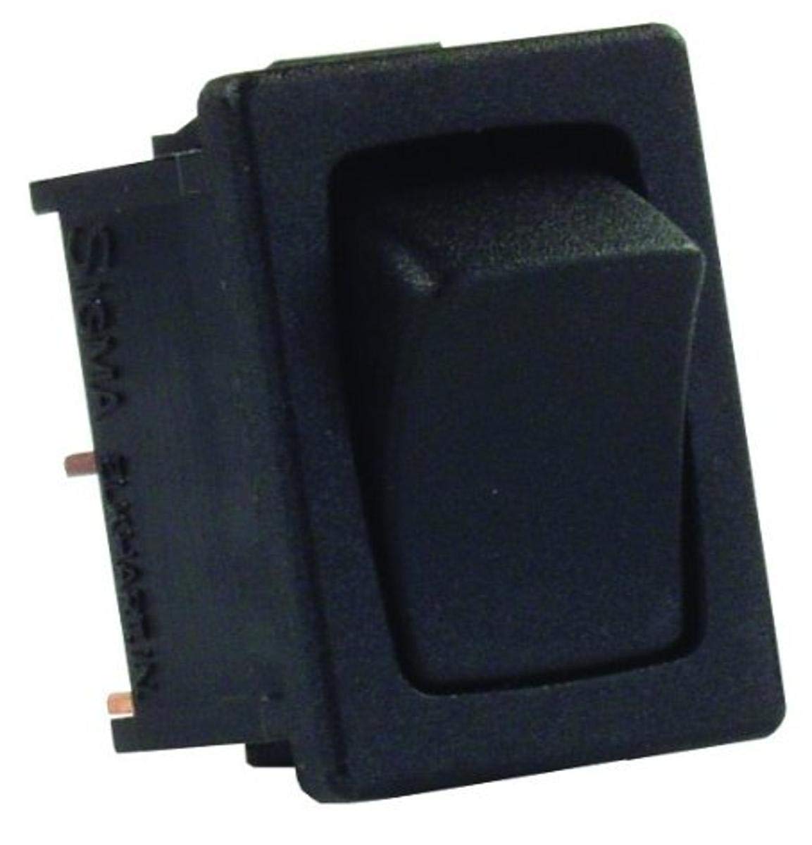 JR Products 12815 Black SPST Mini MomOn/Off Switch
