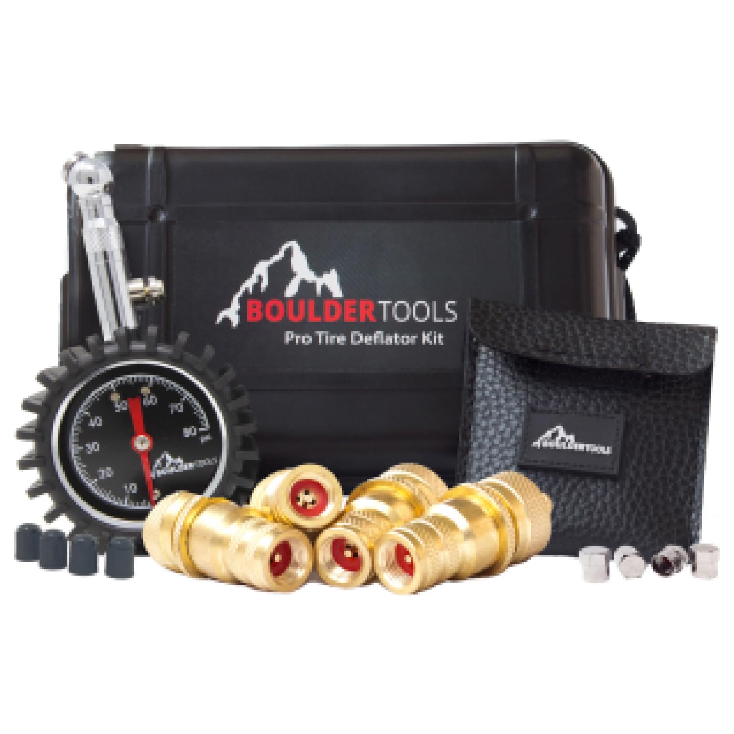 Boulder Tools Tire Deflator - 80 Psi Air Pressure Gauge - Adjustable, Automatic For Cars, Trucks And Motorcycles - Ideal Offroading Accessories