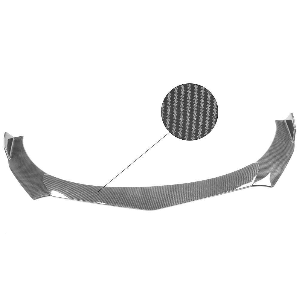 IKON MOTORSPORTS, Compatible with 62''-66'' Width Car, Adjustable B Style Front Bumper Lip Chin Splitter Spoiler Air Dam Carbon 