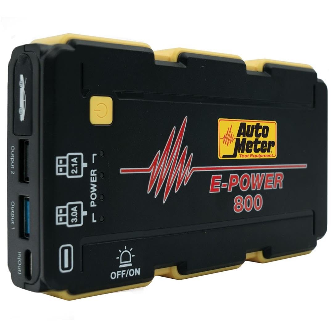 Auto Meter Ep-800 Jump Starter 12V Emergency Battery Pack 800A Peak/2220 Mah