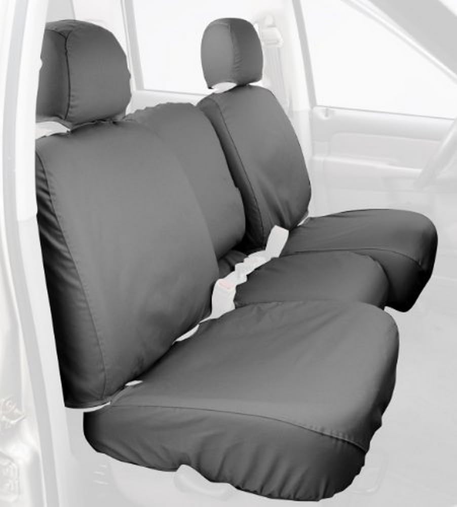 Covercraft Ss3259Pcgy Custom-Fit Front Bench Seatsaver Seat Covers - Polycotton Fabric, Grey