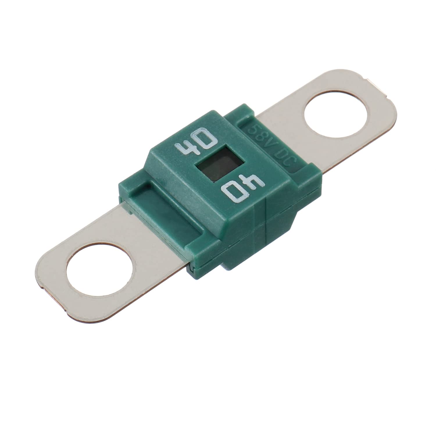 BOJACK 40 Amp High Current Bolt-on Midi Fuse Holders & Fuses - Green, Pack of 2 for Cars, Trucks, and Vehicles