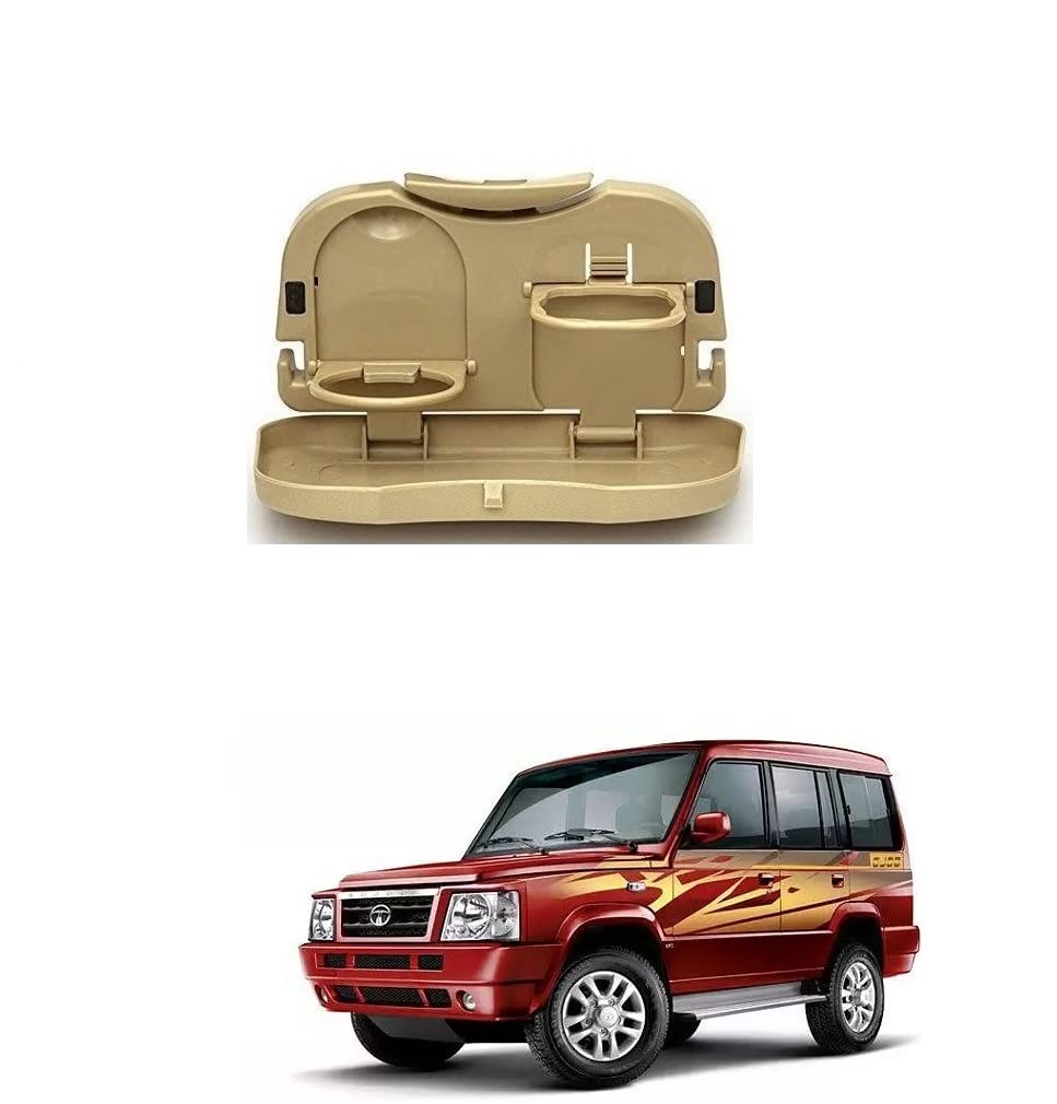 Stylish Foldable Compact Car Back Seat Tray for Food/ Drinks/ Cup/ Bottle Holder Universal Pack of 1 Suitable for Tata Sumo Gold
