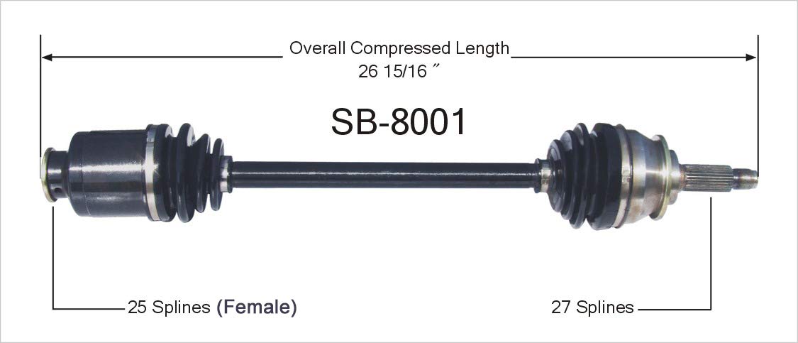 SurTrack SB-8001 CV Axle Shaft