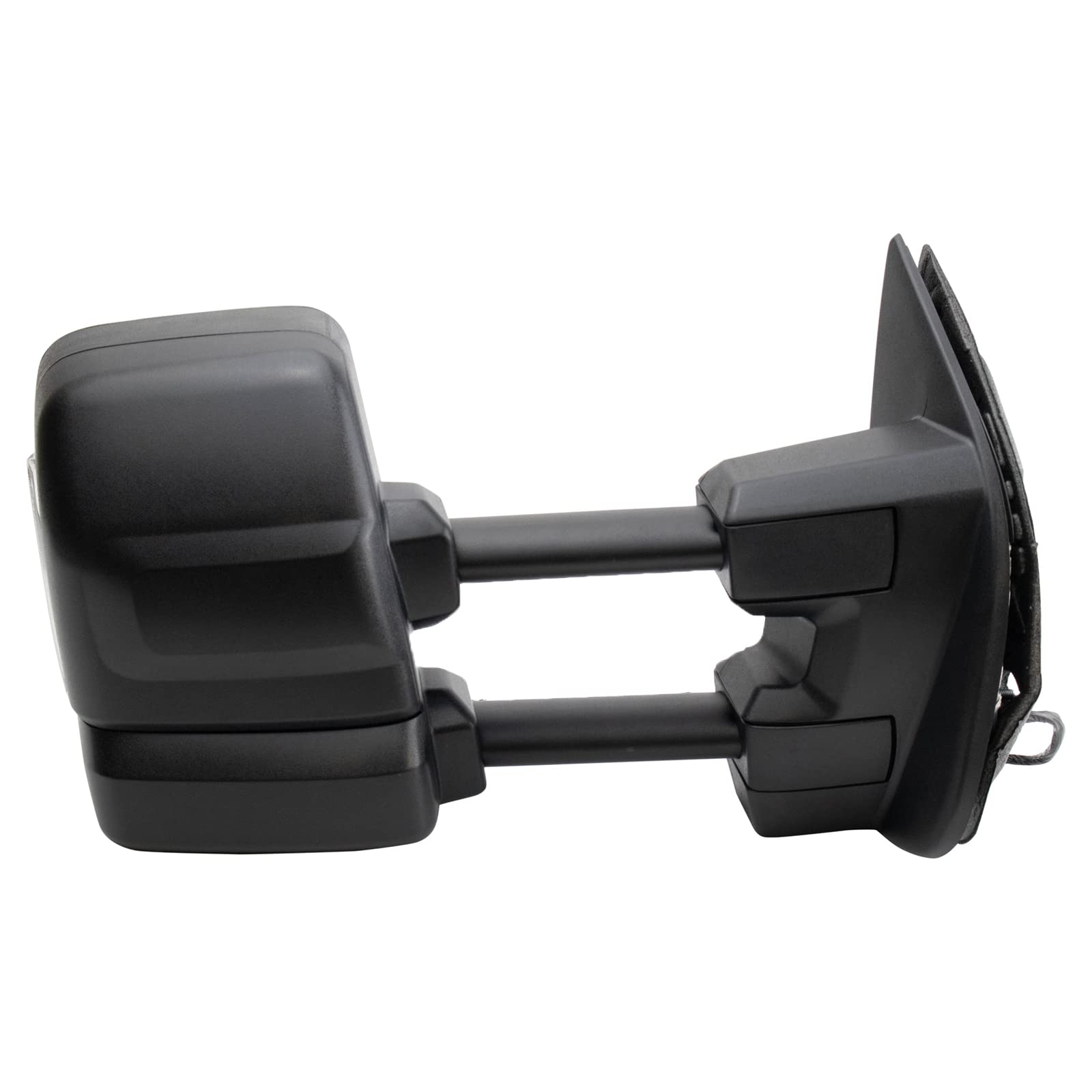 Trail Ridge Towing Mirror Power Heater Blind Spot Puddle Turn Signal Manual Telescoping & Folding Textured Finish Pair For 2016-