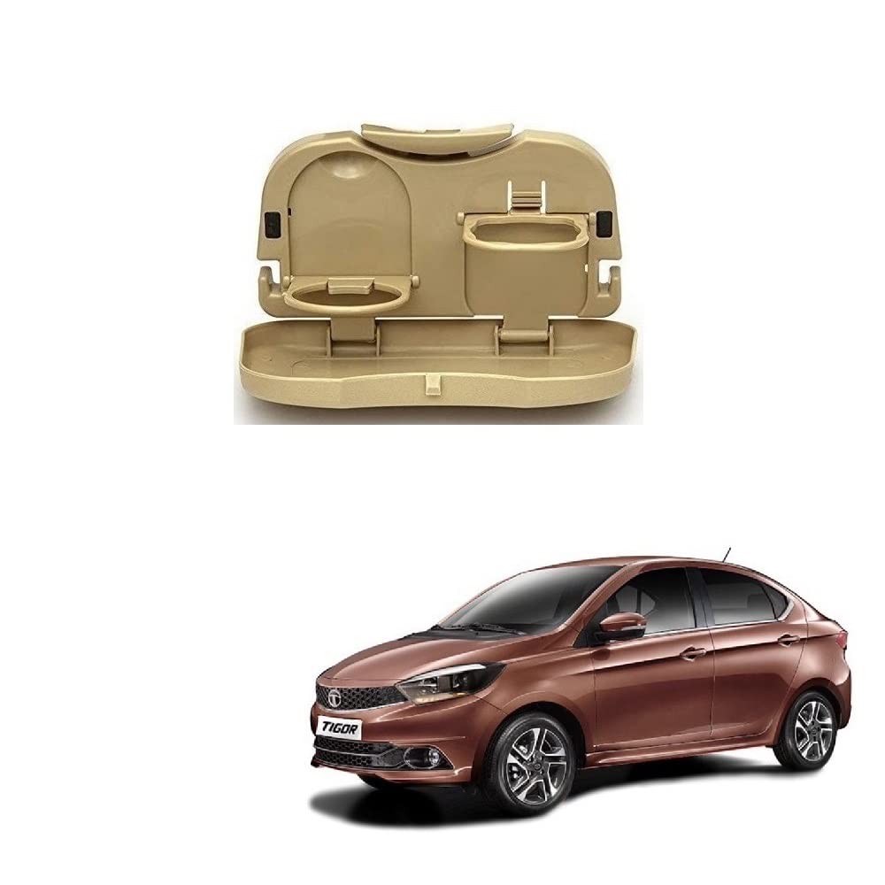 Stylish Foldable Compact Car Back Seat Tray for Food/Drinks/Cup/Bottle Holder Universal Pack of 1 Suitable for Tata Tigor
