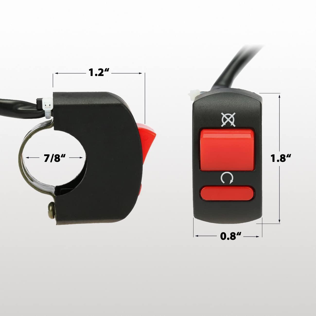 Kill Switch On Off Button For Atv Motorcycle Scooter Go Kart Engine Off Road Dirt Bike Mini Bikes 7/8'' 22Mm Handle Bar Parts