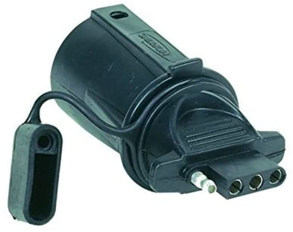 Hopkins Towing 47355 7-Way RV Blade To 4-Wire Flat Plug-In Simple Adapter