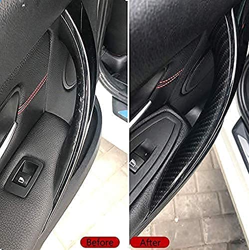 Wenjtp 2Pcs Door Handle Covers Carbon Fiber Compatible With Bmw 3 Series 4 Series Driver Side And Passenger Side Door Pull Handle Covers F30 F35 320I 320Li 328I 328Li 335I 335Li And 428I,435I F32/F36