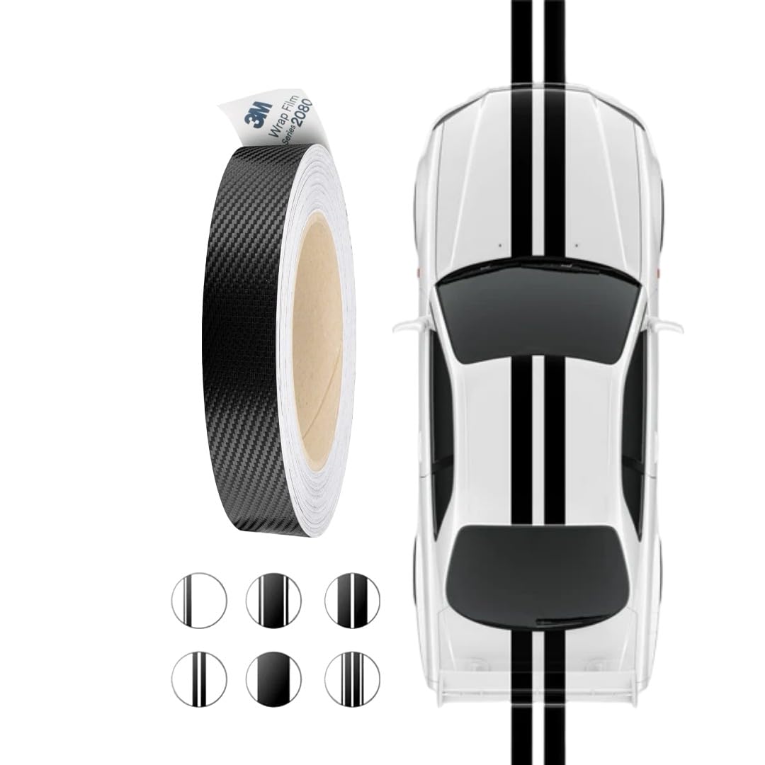 3M Black Vinyl Wrap Film Series 2080 1080 Kit for Black Gloss Out Chrome Delete Window Trim Door Trim Free Tool Kit (Carbon Fibe