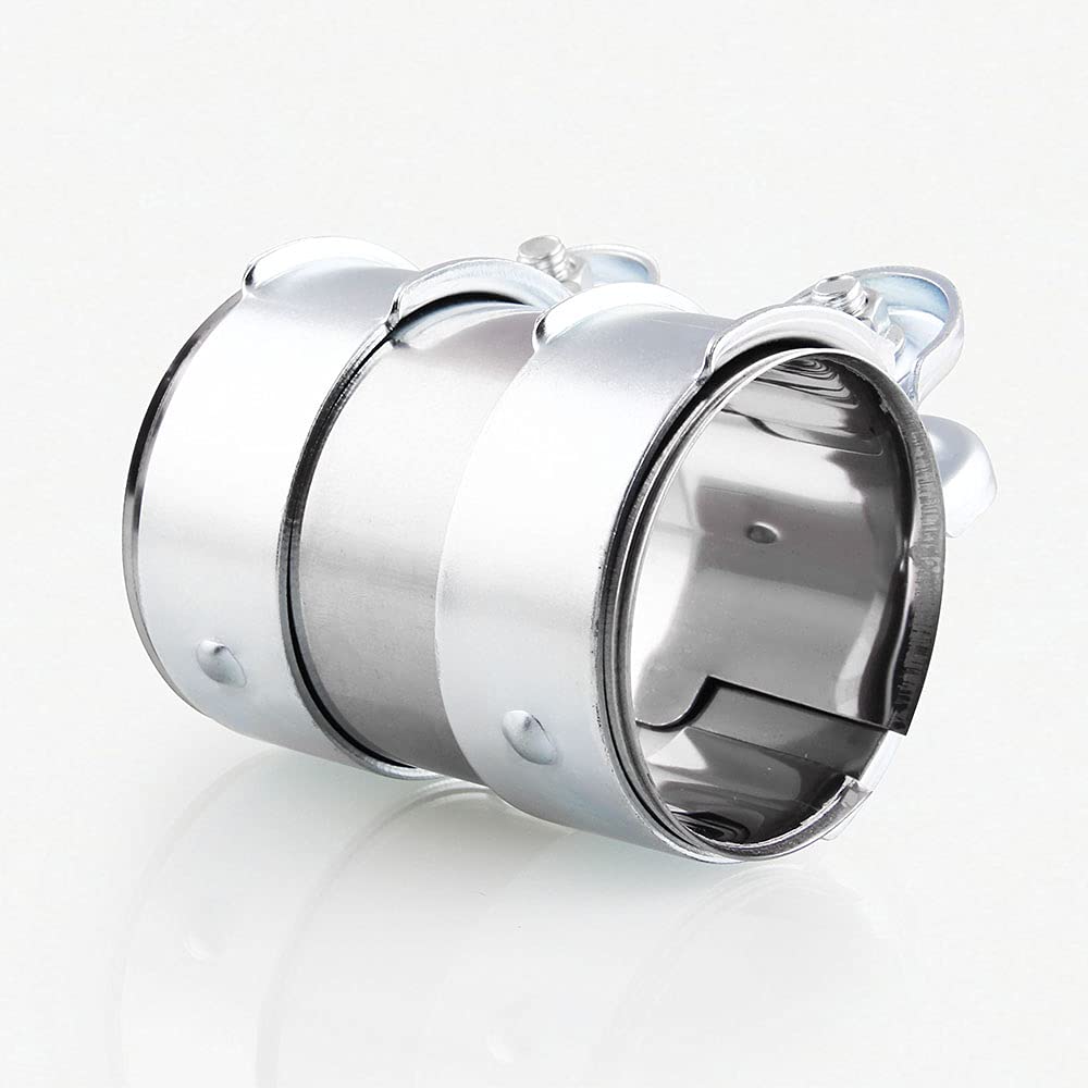 2.5'' Stainless Steel Exhaust Clamp Pipe Joint Bolts Band Flanges Clamp