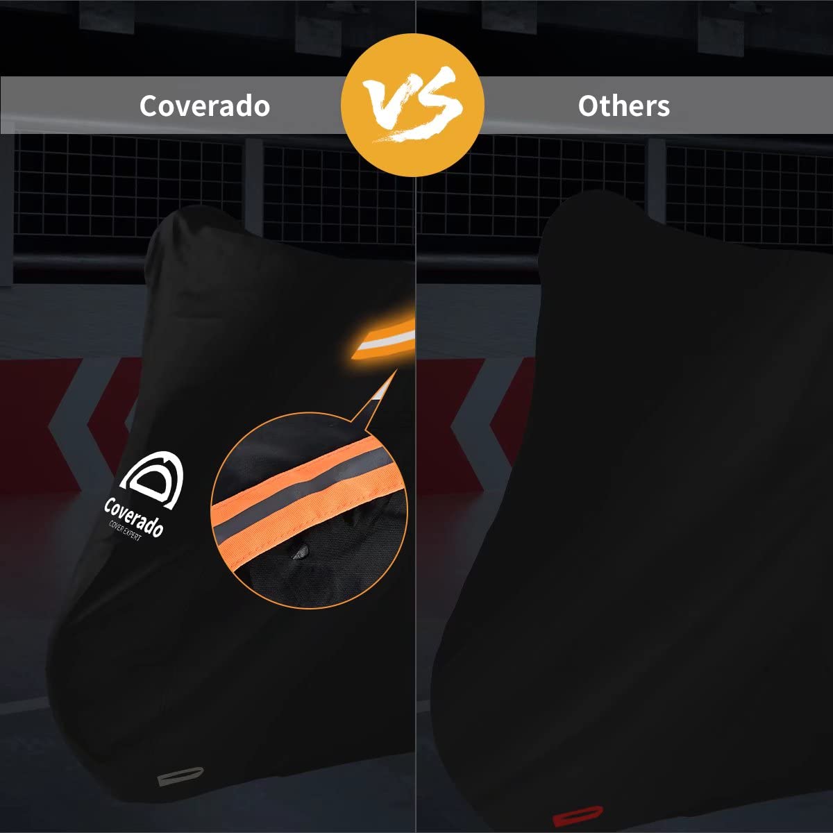 Motorcycle Cover Waterproof Outdoor 80 Inches Length All Season Universal Protection, Coverado Scooter Covers With Inner Flame R