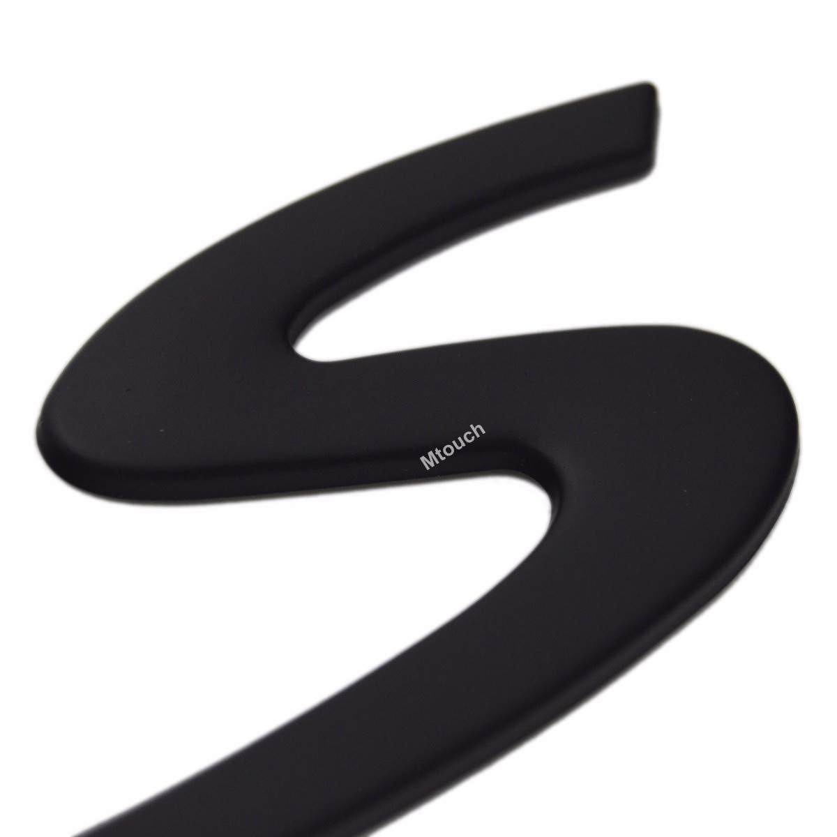 Zorratin Large Flat Matt Black S S Letter Rear Trunk Boot Lid Hatch Tailgate Emblem Badge For Porsche 911 Cayenne Carrera Turbo