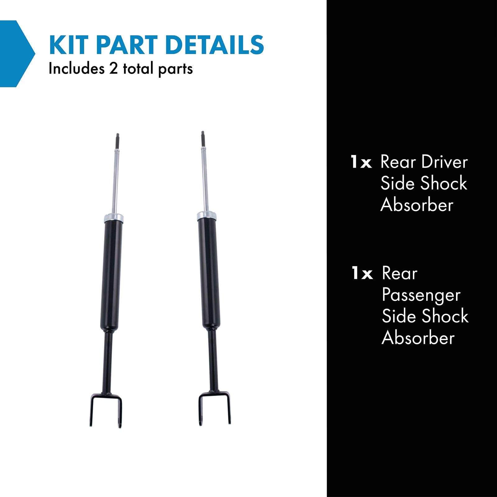 Trq Rear Shock Absorber Set Compatible With 2013-2016 Dodge Dart