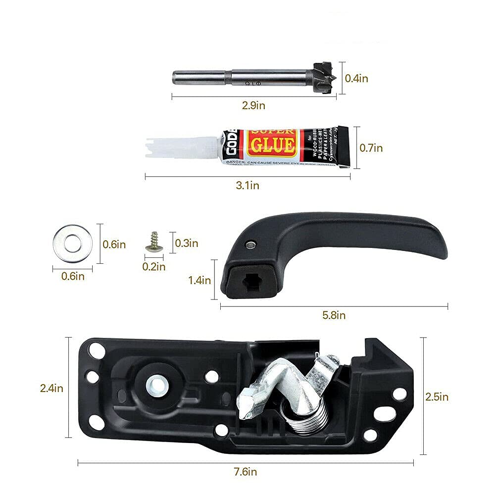 Lelecar 20833606 Driver Side Interior Door Handle For Chevy Silverado/Gmc Sierra 1500 2500 3500 2007-2013 Tahoe/Yukon 2007-2014