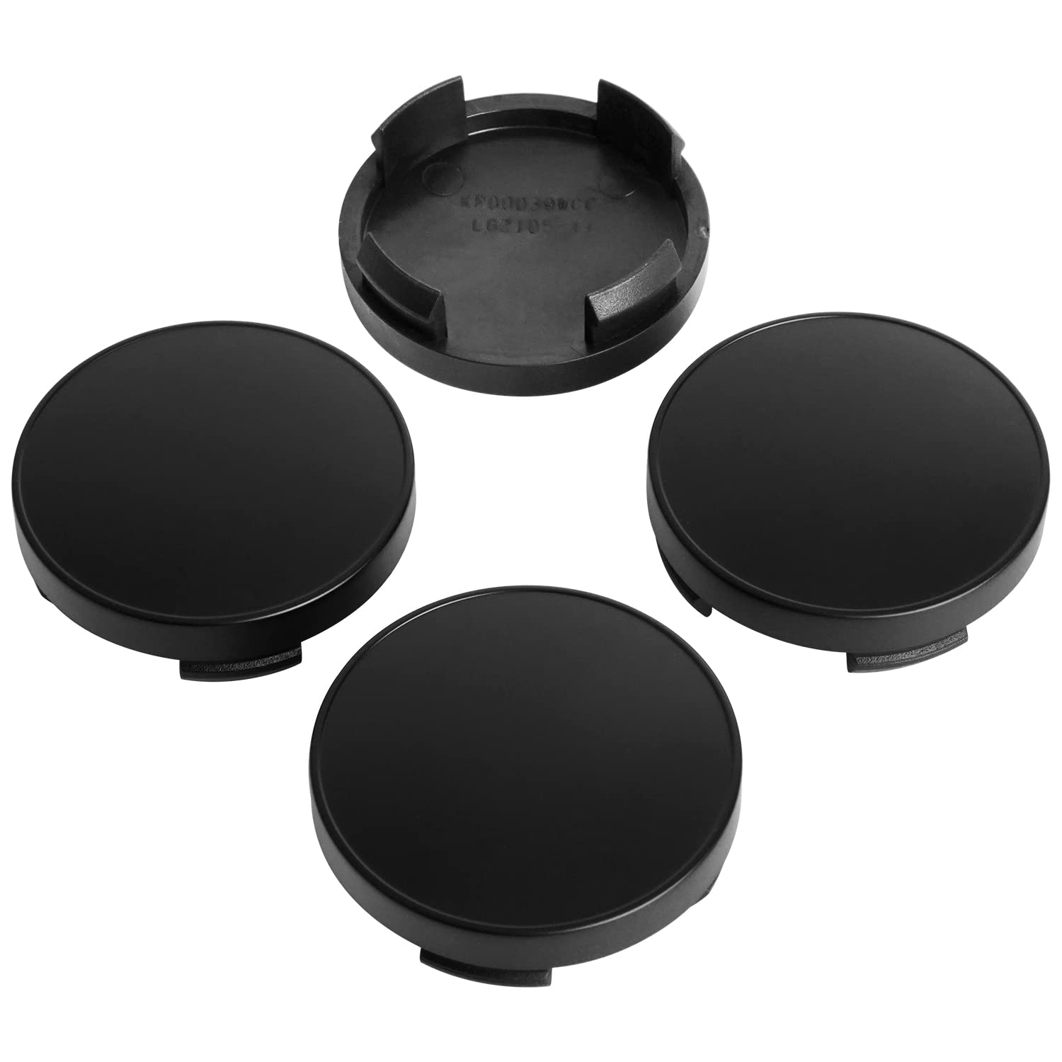 Kitspro 2.15Inch 55Mm Wheel Center Caps For Ford Edge Escape Focus Fusion Rim Hub Caps 6M21 1003 Aa, Pack Of 4 (Matte Black, Out