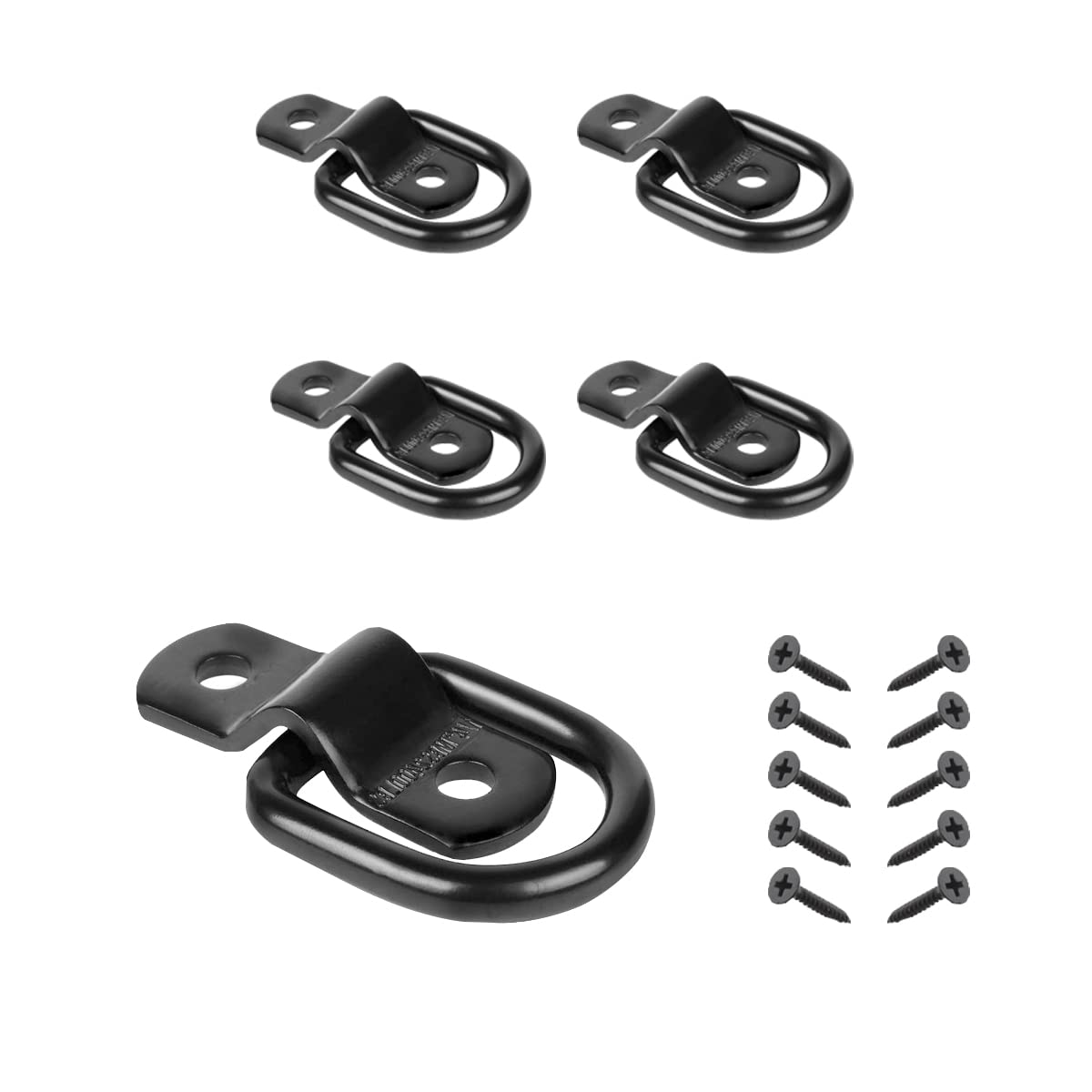 Moly Magnolia D Rings Tie Down Anchors Hooks For Trailer, Stainless Steel Enclosed Points Pickup Camper Surface Mount Truck Bed 