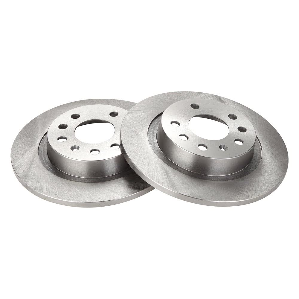 Trq Rear Brake Rotors Set Solid Compatible With 2003-2011 Saab 9-3 2010 9-3X