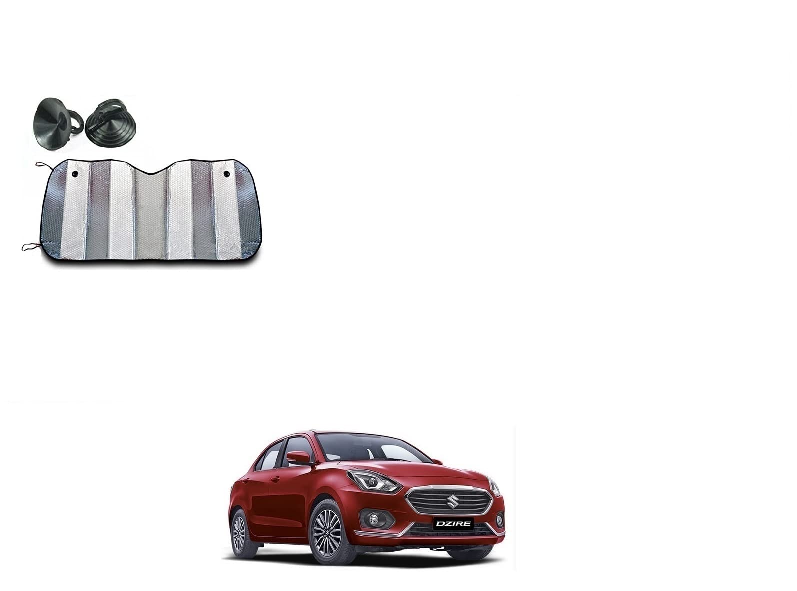 Auto Addict Aluminium Foil Foldable Car Sunshades for Front/Rear Windshield 1pc for Maruti Suzuki Swift Dzire New 2020