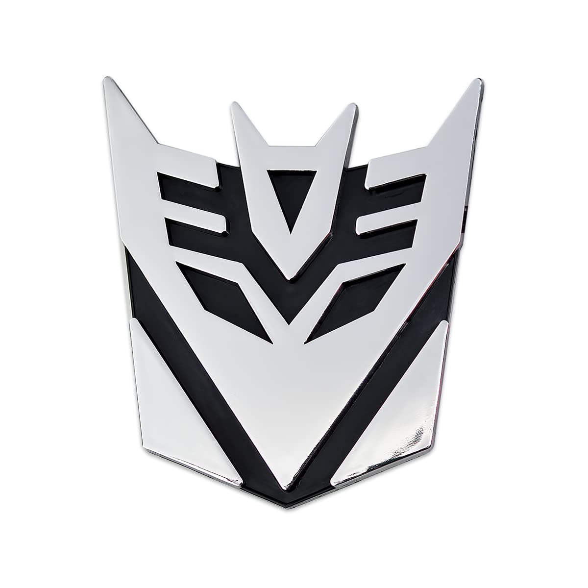 Transforming Auto Robot Decepticon Auto Emblem - [Chrome Finish][3 1/2'' Tall]