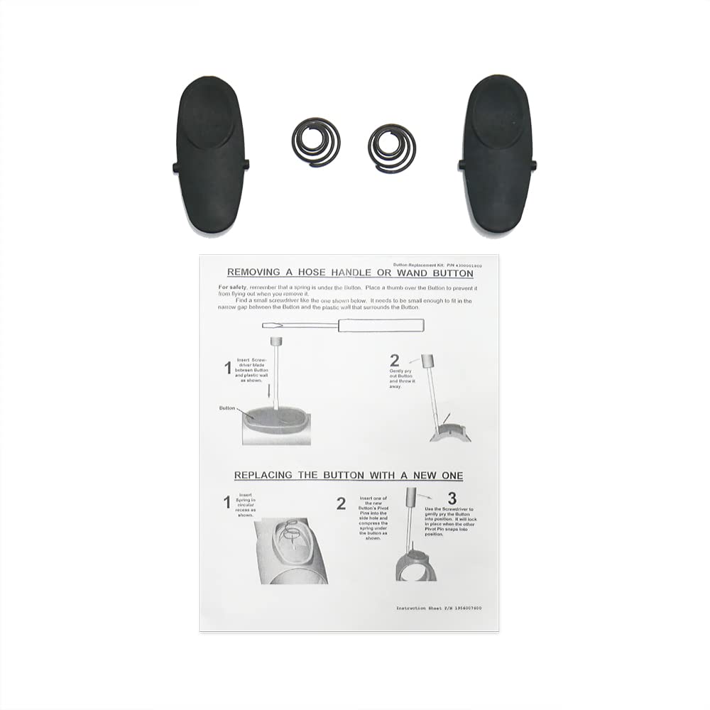 Filterqueen Button And Spring Kit, Genuine Oem Replacement Button And Spring Kit, Fits Majestic Surface Cleaner Wand