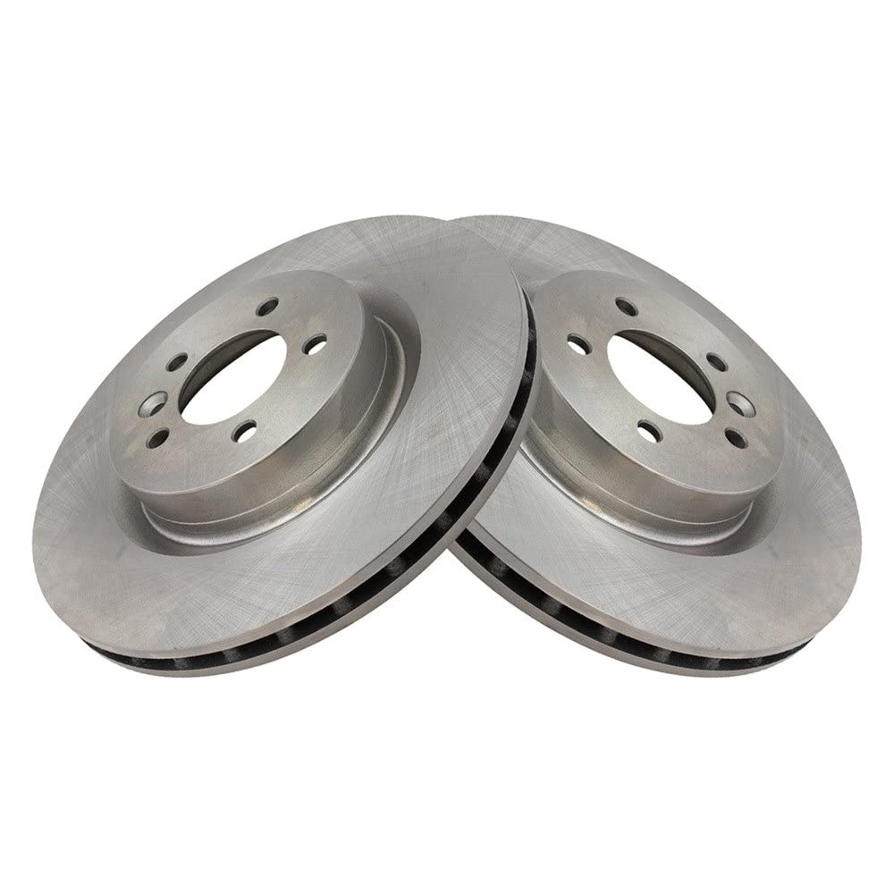 Trq Front Brake Rotors Set Vented Compatible With 2017 Land Rover Discovery 2010-2016 Lr4 2014-2017 Range Rover 2006-2017 Range