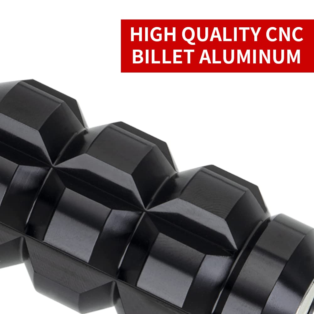 Kicry Motorcycle Shifter Peg With Raised Knobs Black Lever Foot Shift Pegs Compatible With Harley Davidson Street Glide Road King Softail Sportster Dyna Sportster Touring Dyna(Knob Black)