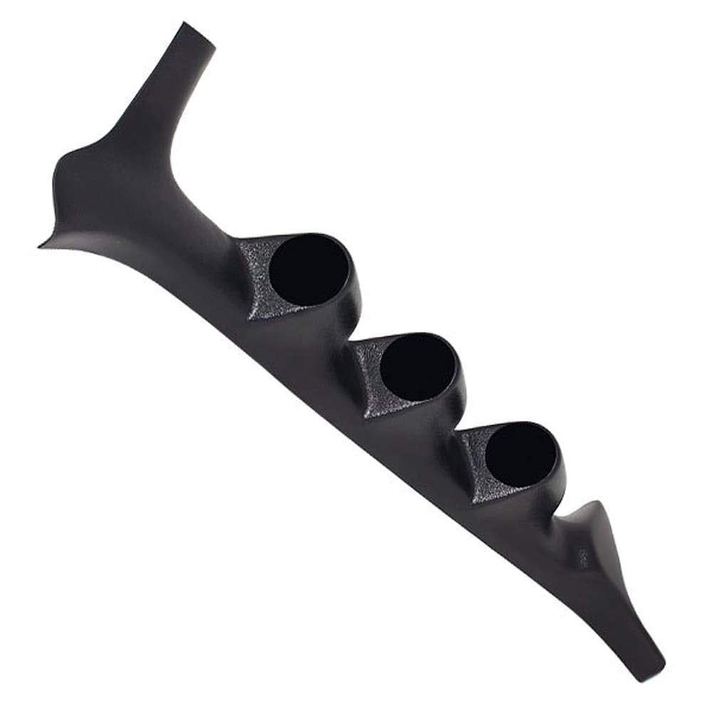 GlowShift Black Triple Pillar Gauge Pod Compatible with Ford F-Series F-250 F-350 Power Stroke 1992-1997 - ABS Plastic - Mounts 