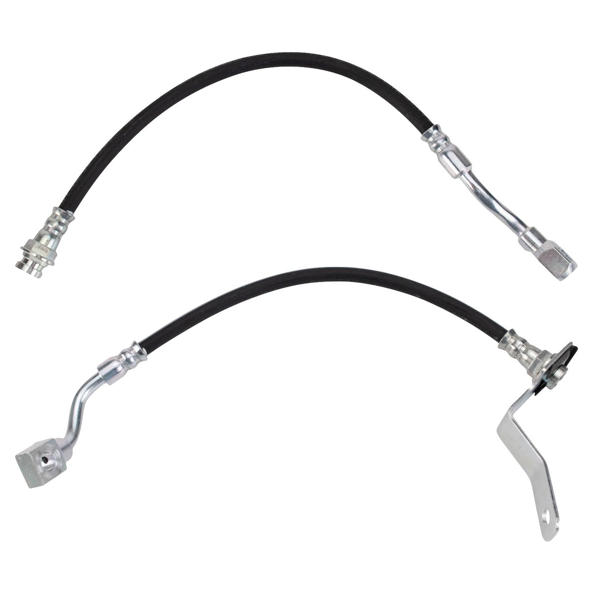Trq Rear Brake Hose Set Compatible With 2002 Chevrolet Silverado 1500 Gmc Sierra 1500
