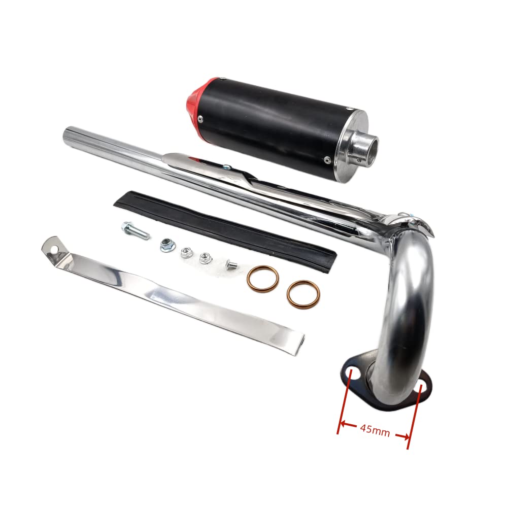 Ztdzzh Red 28Mm Exhaust Muffler Fit Ssr Sdg Crf Xr Ttr 50Cc 70Cc 90Cc Pit Dirt Bike