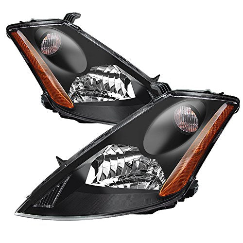 Jdragon Headlight Compatible For Nissan 2003-2007 Murano Black Housing Replacement Headlights Pair Set Se Sl S