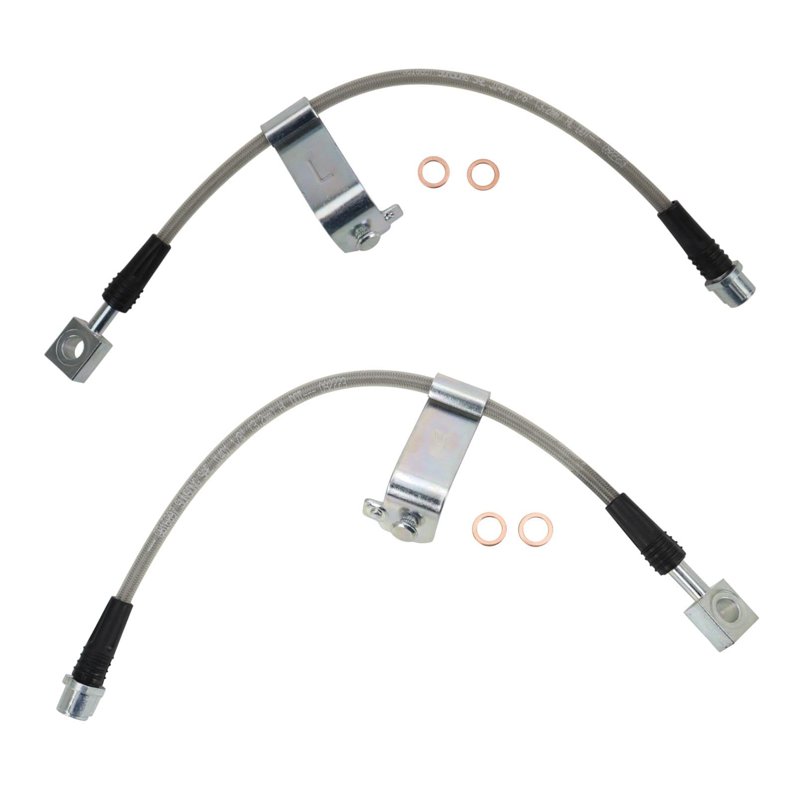 Trq Front Performance Brake Hose Set Compatible With 2004-2012 Chevrolet Malibu 2005-2010 Pontiac G6 2007-2009 Saturn Aura